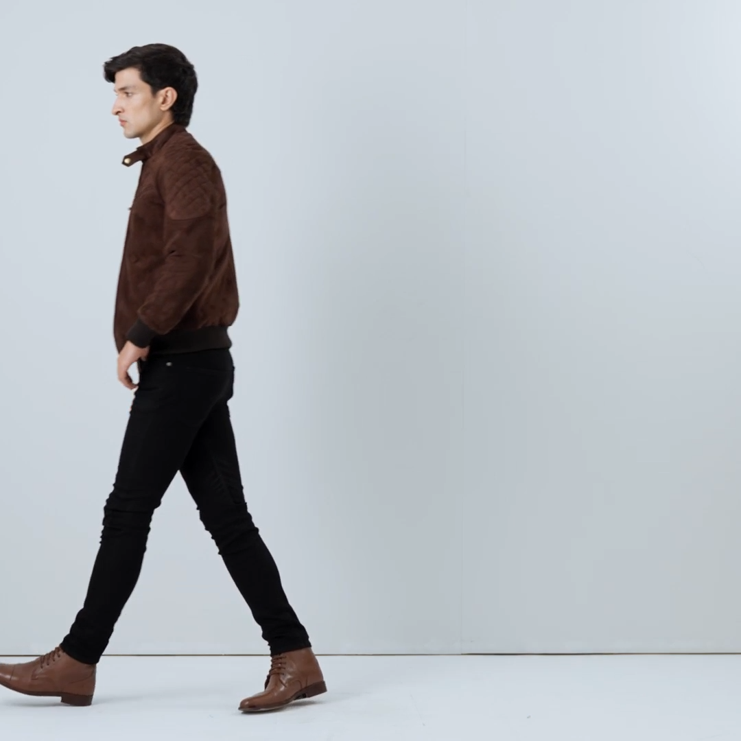 Sven Mocha Suede Bomber Jacket